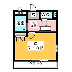 グリーンヒルズ山田8 1Kの間取図画像