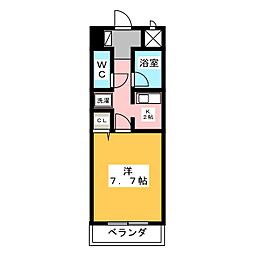 UNAX-8 1Kの間取図画像