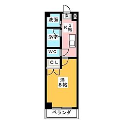 タウンライフ朝日が丘 1Kの間取図画像