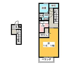 D-roomWing 1Kの間取図画像