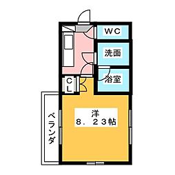 タウンライフ藤が丘東 1Kの間取図画像