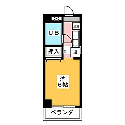 ジュネス塩釜 1階1Kの間取り