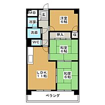 サンフレッチェ15  ｜ 愛知県名古屋市天白区大坪１丁目（賃貸マンション3LDK・1階・65.00㎡） その2