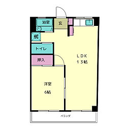 八事ビル八事マンション 1LDKの間取図画像