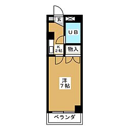 ARK21ビル 1Kの間取図画像