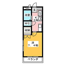 間取図画像 1K