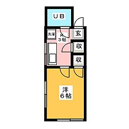 ハウスKEI 1Kの間取図画像