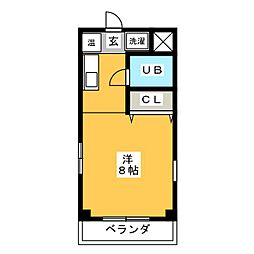 エクセレンス八事 ワンルームの間取図画像