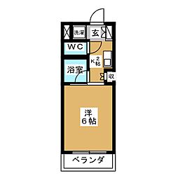 シーズンコート塩釜駅前 1Kの間取図画像