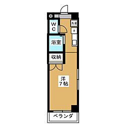 リアライズ塩釜口 ワンルームの間取図画像
