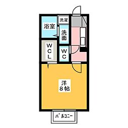 プチメゾン塩釜 1Kの間取図画像