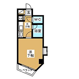 シャイン塩釜ハイツ 1Kの間取図画像