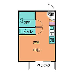 ホーリン原 ワンルームの間取図画像