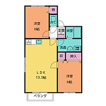 プリシェール赤池Ｂ  ｜ 愛知県日進市赤池南２丁目（賃貸アパート2LDK・2階・55.75㎡） その2