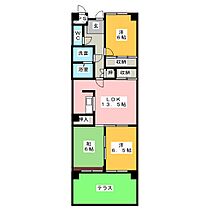 エドワール植田南  ｜ 愛知県名古屋市天白区植田南２丁目（賃貸マンション3LDK・1階・75.00㎡） その2