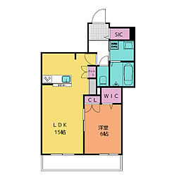 メゾン天白公園東W 1階1LDKの間取り