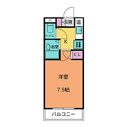 Ｂｅ−Ｈｏｕｓｅ 2階1Kの間取り