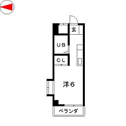 メゾン・ド・アージュ 3階ワンルームの間取り