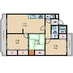 ユニーブル原パーク2 3LDKの間取図画像