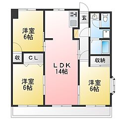 エラン平針 3LDKの間取図画像