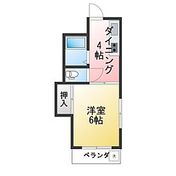 コーポIVY 1Kの間取図画像