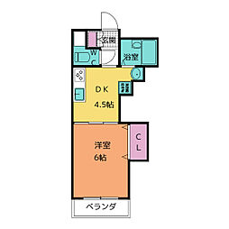 ゴールデンハイツ平針 1DKの間取図画像