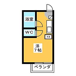 ホーリン原 ワンルームの間取図画像