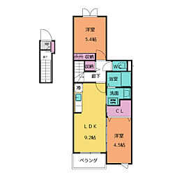グラン・コーバイ 2DKの間取図画像