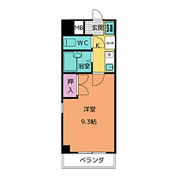 シャルムT 1Kの間取図画像