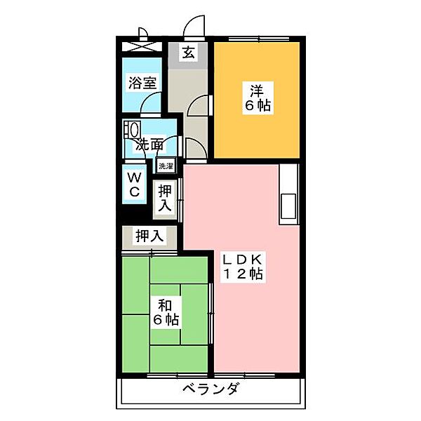 パークサイドマンション ｜愛知県名古屋市天白区井口１丁目(賃貸マンション2LDK・1階・54.45㎡)の写真 その2