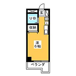メゾン・ド・アージュ 4階ワンルームの間取り