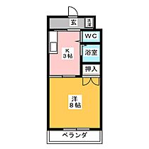 シャトー植田西  ｜ 愛知県名古屋市天白区植田西１丁目（賃貸マンション1K・3階・25.52㎡） その2