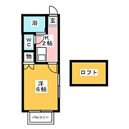 ＨＡＳＴ天白 1階1Kの間取り