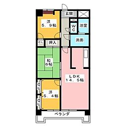シティ・ライフ植田西 3LDKの間取図画像