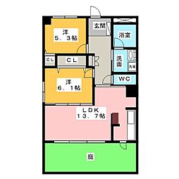 セラーノ平針 2LDKの間取図画像
