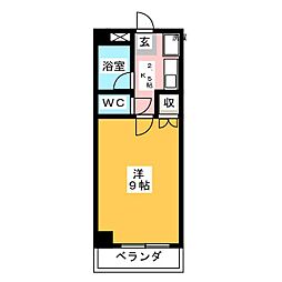 ラ・シーマ 1Kの間取図画像