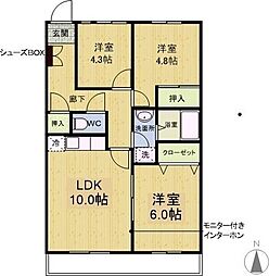 エイブル'21 3LDKの間取図画像