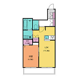 メゾン天白公園東E 1LDKの間取図画像