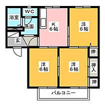 メゾングレージュ　Ｄ棟  ｜ 愛知県一宮市木曽川町門間字南島海（賃貸アパート3K・2階・53.32㎡） その2