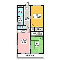 エルミータカガミ  ｜ 愛知県一宮市木曽川町玉ノ井字稲荷前（賃貸マンション2LDK・3階・56.00㎡） その2