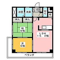 コンフォート木曽川  ｜ 愛知県一宮市木曽川町黒田字北沼（賃貸マンション2LDK・4階・61.56㎡） その2