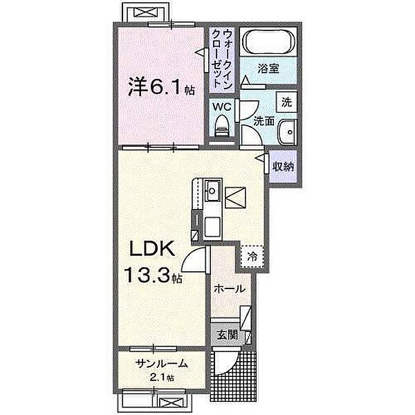 ベルメゾンDR 102｜愛知県一宮市奥町字郷浦(賃貸アパート1LDK・1階・50.05㎡)の写真 その2