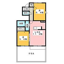 エスポワール  ｜ 愛知県一宮市奥町字芝原（賃貸アパート2LDK・1階・51.86㎡） その2