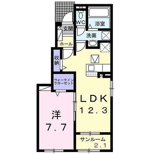 エノルメ2 101｜愛知県一宮市木曽川町里小牧字笹原(賃貸アパート1LDK・1階・50.14㎡)の写真 その2