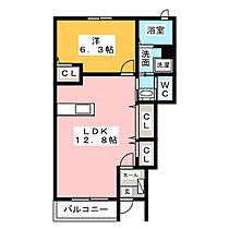 カーサフィオーレ Ａ  ｜ 愛知県一宮市西五城字中川田（賃貸アパート1LDK・1階・46.49㎡） その2