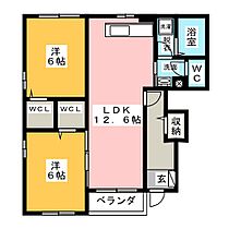 ファミーリャ  ｜ 愛知県一宮市北方町北方字北曽根（賃貸アパート2LDK・1階・57.83㎡） その2