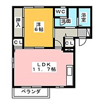 月の曲  ｜ 愛知県一宮市奥町字畑中（賃貸アパート1LDK・2階・43.54㎡） その2