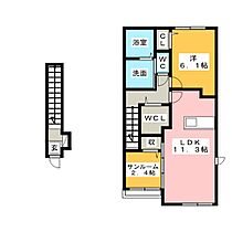 グレイスII  ｜ 愛知県一宮市奥町字県郭（賃貸アパート1LDK・2階・50.96㎡） その2