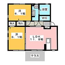 カトレア  ｜ 愛知県一宮市木曽川町黒田字北宿五の切（賃貸アパート2LDK・1階・55.47㎡） その2