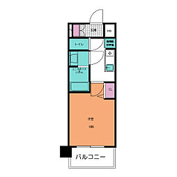 プレサンス尾張一宮ジュレア 11階1Kの間取り